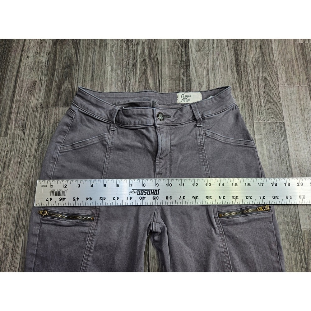 Cosmic Blue Love Cargo Pants Jeans Womens 28P Petite Grey Skinny Utility - Picture 7 of 10